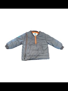 EUC Buckleme Baby Coat 18 months Gray Orange Car Seat Jacket